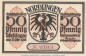 Preview: Notgeld Stadt Nördlingen 978.3 , 50 Pfennig -gelbbraun- Nr.2 in kfr. von 1918 , Bayern Seriennotgeld