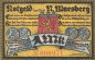 Preview: Notgeld Stadt Nieder Marsberg 971.1 , 1 Mark Schein in kfr. von 1920 , Westfalen Seriennotgeld