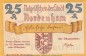 Preview: Notgeld Stadt Nordenham 982.1.b , 25 Pfennig -16mm- Nr.1 in kfr. o.D. Niedersachsen Seriennotgeld