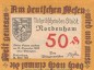 Preview: Notgeld Stadt Nordenham982.2.b , 50 Pfennig -20mm- Nr.1 in kfr. von 1921 , Niedersachsen Seriennotgeld