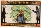 Preview: Notgeld Stadt Pößneck 1066.4.a , 50 Pfennig Nr.5 dunkelblau in kfr. von 1921 , Thüringen Seriennotgeld