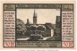 Preview: Notgeld Stadt Pößneck 1066.4.a , 50 Pfennig Nr.6 dunkelblau in kfr. von 1921 , Thüringen Seriennotgeld