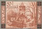 Preview: Notgeld Stadt Wunsiedel , 50 Pfennig -Ruine- in kfr. Tieste 8140.05.08 von 1918 , Bayern Verkehrsausgabe