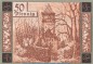 Preview: Notgeld Stadt Wunsiedel , 50 Pfennig -Ruine- in kfr. Tieste 8140.05.13 von 1918 , Bayern Verkehrsausgabe