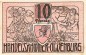 Preview: Oldenburg , Notgeld 10 Pfennig Schein in unc-kfr. Ti.5370.05.01 , Niedersachsen 1918 Verkehrsausgabe