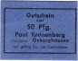 Osberghausen , Notgeld 50 Pfennig Schein unc-kfr. Schöne 3385 , Westfalen o.D. Notgeld 1945-48