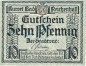 Preview: Reichenhall , Notgeld 10 Pfennig Schein unc-kfr. Ti.5990.20.20 Bayern o.D. Verkehrsausgabe