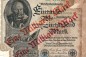 Preview: Reichsbanknote , 1 Milliarde Überdr. ORANGE in L-gbr. DEU-126.F.e, Ros.110, P.113 vom 15.12.1922 , Weimarer Republik - Inflation