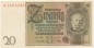 Preview: Reichsbanknote , 20 Mark Schein -B 1- in unc-kfr. DEU-184.a, Ros.174, P.181 Weimarer Republik 1929 Reichsbank
