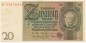Preview: Reichsbanknote , 20 Mark Schein -B 2- in unc-kfr. DEU-184.a, Ros.174, P.181 Weimarer Republik 1929 Reichsbank