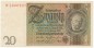 Reichsbanknote , 20 Mark Schein -Z 2- in unc-kfr. DEU-184.a, Ros.174, P.181 Weimarer Republik 1929 Reichsbank