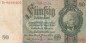 Preview: Reichsbanknote , 50 Mark Schein -T- in gbr. DEU-210.a, Ros.175, P.182 , vom 30.03.1933 , deutsches Reich - Reichsbank