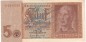 Preview: Reichsbanknote , 5 Mark Schein in gbr. DEU-220.a, Ros.179, P.186 , vom 01.08.1942 , 3. Reich - Reichsbank