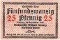 Preview: Reinerz , Notgeld 25 Pfennig Schein unc-kfr. Ti.6005.05.11 , Schlesien 1919 Verkehrsausgabe