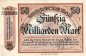 Preview: Rheydt , Banknote 50 Milliarden Mark Schein gbr-. Keller 4561.u , Rheinland 1923 Inflation