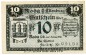 Preview: Notgeld Roda , Einzelschein über 10 Pfennig , Tieste 6085.01 , von 1918 , Thüringen kassenfrisch