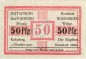 Preview: Rosenberg , Notgeld 50 Pfennig Schein unc-kfr. Ti.6185.05.16 Westpreussen 1920 Verkehrsausgabe
