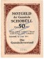 Preview: Schobüll , Notgeld 50 Pfennig -Hochformat- in kfr. M-G 1194.10 , Schleswig Holstein 1921 Seriennotgeld