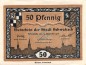 Preview: Schwabach , Notgeld 50 Pfennig Schein unc-kfr. Ti.6715.10.60 , Bayern 1918 Verkehrsausgabe