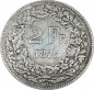 Schweiz , 2 Franken Münze 1875 B -stehende Helvetia- KM.49 ss. -0248-