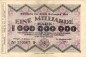 Preview: Solingen , Banknote 1 Milliarde Mark Schein in gbr. Keller 4809.q , Rheinland 1923 Inflation