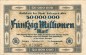 Preview: Solingen , Banknote 50 Millionen Mark Schein in gbr. Keller 4809.g , Rheinland 1923 Inflation
