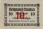 Preview: Stammbach , Notgeld 10 Pfennig Schein unc-kfr. Ti.7070.05.51 Bayern o.D. Verkehrsausgabe
