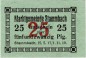 Preview: Stammbach , Notgeld 25 Pfennig Schein unc-kfr. Ti.7070.05.73 Bayern o.D. Verkehrsausgabe