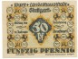 Preview: Stuttgart , Notgeld 50 Pfennig Schein unc-kfr. Ti.7220.20.15 WÜR o.D. Verkehrsausgabe -4267-