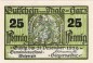 Preview: Thale , Notgeld 25 Pfennig Schein -grün- unc-kfr. M-G 1320.5 , Sachsen Anhalt o.D. Seriennotgeld