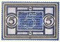 Waltershausen , Notgeld 5 Mark Schein in unc-kfr. Geiger 538.1 , Sachsen 1918 Grossnotgeld