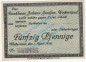 Preview: Westerland , Notgeld 50 Pfennig Schein in kfr. Tieste 7860.110.15 , Schleswig 1918 Verkehrsausgabe