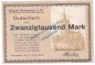 Preview: Wimpfen a.N. Banknote 20.000 Mark Schein in kfr. Keller 5642.a , Hessen 1923 Grossnotgeld - Inflation