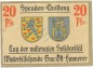 Preview: Winterhilfsspende , 20 Pfennig Schein L-gbr. Gau Ost-Hannover , Niedersachsen o.D. Spendenschein