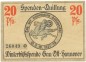 Preview: Winterhilfsspende , 20 Pfennig Schein L-gbr. Gau Ost-Hannover , Niedersachsen o.D. Spendenschein