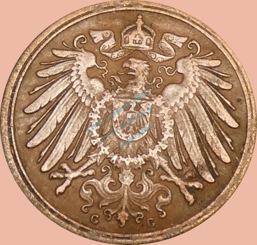 Preview: 1 Pfennig Münze 1892 G -Deutsches Kaiserreich- ss-vz J.10 -0988-