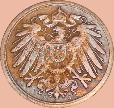 Preview: 1 Pfennig Münze 1892 J -Deutsches Kaiserreich- ss J.10 -0987-