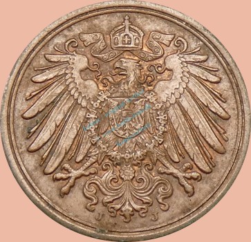 Preview: 1 Pfennig Münze 1894 j -Deutsches Kaiserreich- ss-vz J.10 -0994-