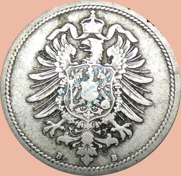 Preview: 10 Pfennig Münze Deutsches Kaiserreich 1873 B -kl.Adler- ss J.4 -0964-