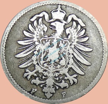 Preview: 10 Pfennig Münze Deutsches Kaiserreich 1873 F -kl.Adler- s J.4 -0967-