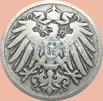 Preview: 10 Pfennig Münze Deutsches Kaiserreich 1890 F -gr.Adler- s J.13 -0973-