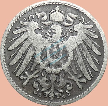 Preview: 10 Pfennig Münze Deutsches Kaiserreich 1890 G -gr.Adler- s J.13 -0972-