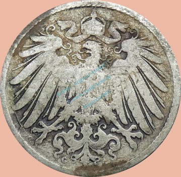 Preview: 10 Pfennig Münze Deutsches Kaiserreich 1891 G -gr.Adler- s J.13 -0974-