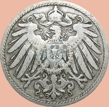 Preview: 10 Pfennig Münze Deutsches Kaiserreich 1893 F -gr.Adler- s-ss J.13 -0977-