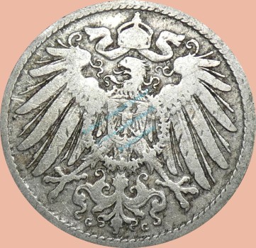 Preview: 10 Pfennig Münze Deutsches Kaiserreich 1893 G -gr.Adler- s-ss J.13 -0978-