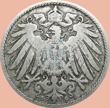 Preview: 10 Pfennig Münze Deutsches Kaiserreich 1898 G -gr.Adler- s-ss J.13 -0982-