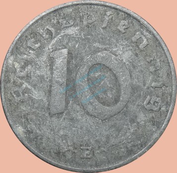 10 Pfennig Münze Deutsches Reich 1945 E -Zink- s-ss J.371 -0983-