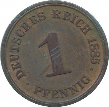1 Pfennig Kursmünze 1885 G -deutsches Kaiserreich- ss-vz , J.1 -0719-