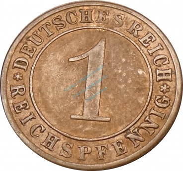 1 Pfennig Kursmünze 1930 E -deutsches Reich- ss-vz , J.313 -0726-