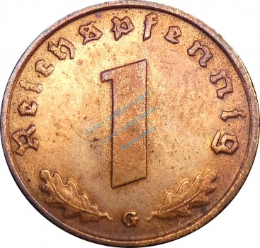 1 Reichspfennig Kursmünze 1937 G -Deutsches Reich- ss-vz , J.361 -0769-